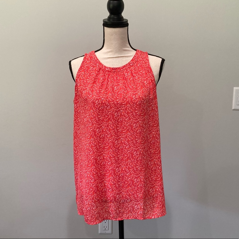 Vine ruched halter shell, M